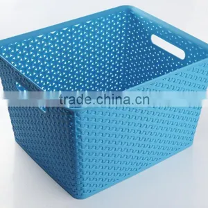Hot Sale Home Use Colorful High Quality Plastic Storage Basket With Cover thumbnail-1