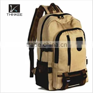 Canvas School Laptop Backpack Simple Light Travelling Backpack thumbnail-4