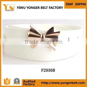 Fashion White 2cm Classical Wholesale Facotory Butterfly Knot Women Belt thumbnail-1