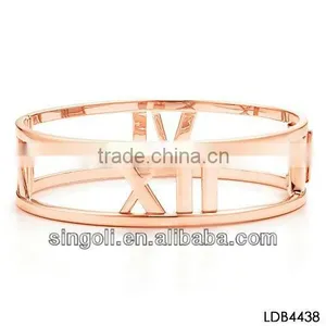 Glaze Roman Numerals Bangle Gold Fashion Jewelry Italy Stylish thumbnail-1