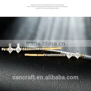 18k Gold Plated Ladies Fancy Metal Hair Clips thumbnail-2