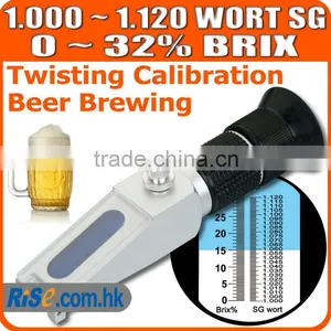 0~32% Sugar Wine Beer Fruit Specific Gravity Homebrew Brix Wort SG Refractometer thumbnail-1