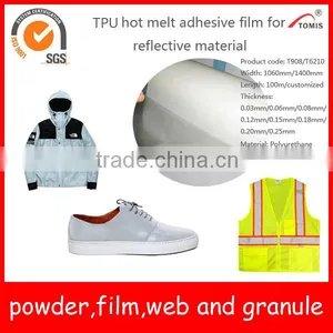 TPU Hot Melt Adhesive Films for Textile Fabric and Reflective Fabric thumbnail-1