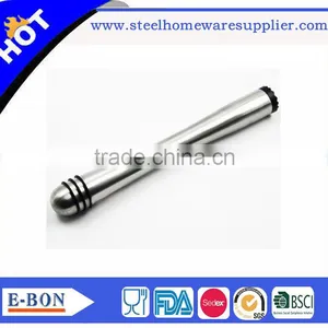 Hot Sale Stainless Steel Cocktail Muddler With Black Plastic Head Barware Supplier's Choice thumbnail-2
