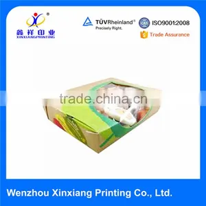 Custom Food Packaging Kraft Salad Box With Window for Take Away thumbnail-1