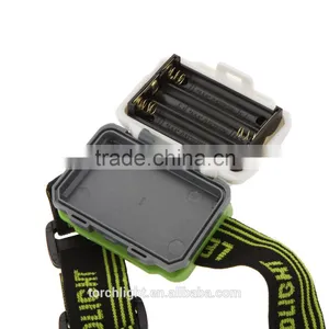 3W Ultra Bright Mini White LED Headlight Headlamp 3 Modes 2LED Red Flashlight for Outdoor thumbnail-4
