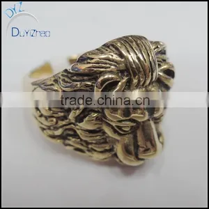 Fashion Customized Gold Plated Mens Lion Ring thumbnail-1
