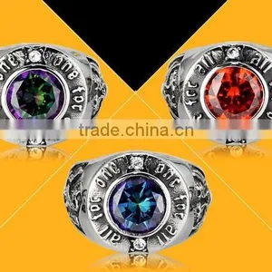 Vintage Men's Gemstone Titanium Fashion Ring,316L Stinless Steel Fashion Ring thumbnail-2