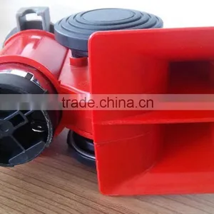 12V Snail Compact Pump Air Horn Dual Tone for Motorcycle Bus Truck Red thumbnail-3