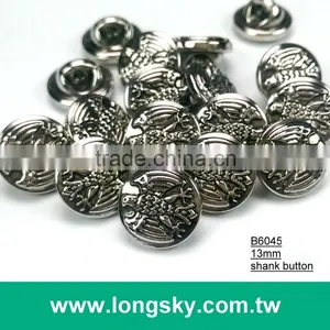 (#B6045/13mm) Taiwan Produced Eagle Pattern Small Shank Buttons for Young Shirts thumbnail-2