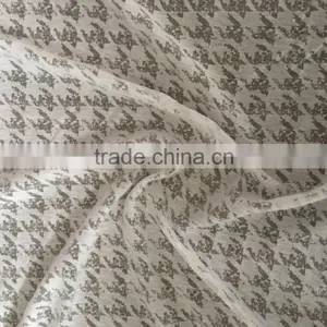 60%polyester 40%cotton CVC Bird Design Knit Burn-out Jersey Fabric for Tank Tops thumbnail-1