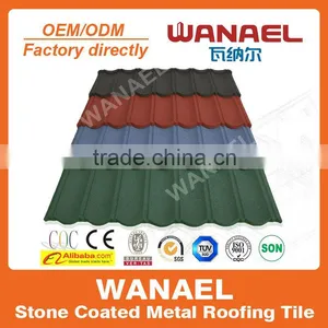 Wanael Roof Tile Factory/economic Light Weight Classic Stone Coated Metal Roof Tile thumbnail-1