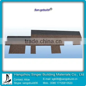 Brown Wood Color Asphlat Shingle in China thumbnail-1