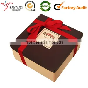 Recycle Safe Bowknot Cookie Packaging Box Portable Cake Storage Box for Cupcake With Bow Tie Ribbon thumbnail-1