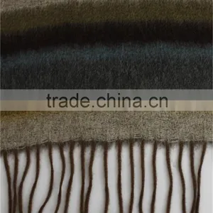 Multicolor Yarn Dyed 100% Wool Scarf With Tassel thumbnail-6