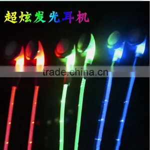 3.5mm el Earphone Visible Led Glowing Earphone With Microphone for Smartphones thumbnail-2