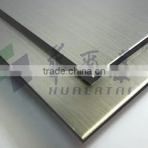 Metal Color Brushed Facade Aluminum Plastic Composite Panel for Interiro Wall Construction Material thumbnail-4