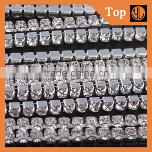 Machine Cut Good Quality Crystal Rhinestone Wholesale Cup Chain thumbnail-2