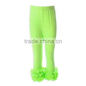 Hot Sale Icing Style Baby Clothes Boutique Little Girls Ruffle Capri Pants thumbnail-1