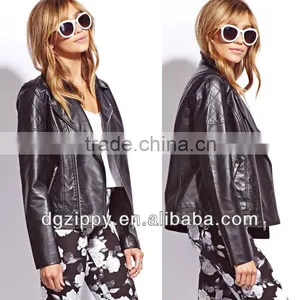 Street-chic Moto Leather Jacket for Women thumbnail-1