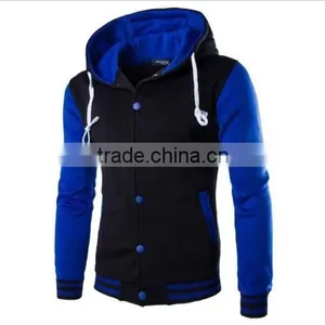 OEM Custom Men Sweater Button Placket Hoodies Street Wear thumbnail-3