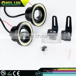 New Design Universal 3inch 76mm 30W LED Fog Angel Eyes Light With Optical Glass Lens for Most of Cars thumbnail-5