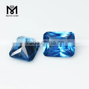 Good Quality 120# Bule Octagon Loose Artificial Spinel Gemstone thumbnail-2