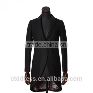2015 New Style 100% Cashmere Black Coat Custom Made Women Clothing Manufacturers Overseas thumbnail-1