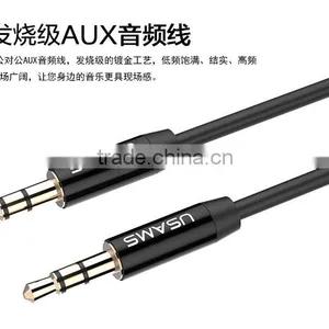 USAMS 3.5mm AUX Audio Cable For Smart Phone Headset thumbnail-2