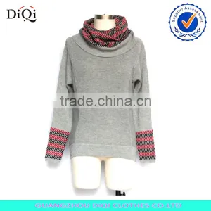 Women Turtle Neck Loose Knit Sport Pullover thumbnail-1