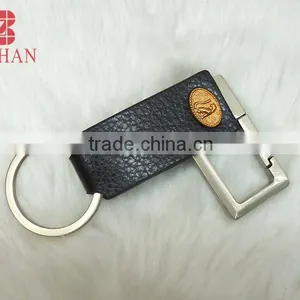 Leather Carabiner Keychain/Fashion Gentleman Jewelry Leather Keychain thumbnail-2