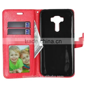 Cell Phone PU Leather Flip Card-slot Case for ASUS ZenFone 3 ZE552KL 5.5 thumbnail-1