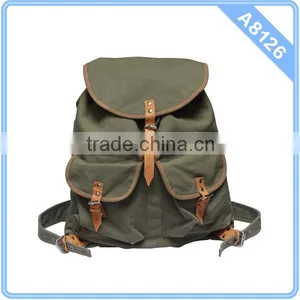 Wholesale Custom Blank Canvas Backpack thumbnail-1