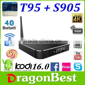 Quad Core Amlogic S905 Android5.1 Kodi 16.0 Full Loading 2G,8G Amlogic S905 tv Box S905 T95 thumbnail-1