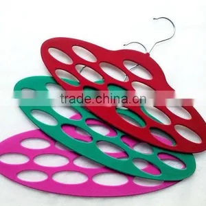 Oval Circles Velvet Flocked Scarf Hanger Organizer thumbnail-2