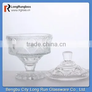 LongRun 2015 New Design Embossed Pattern Glass Candy Dish thumbnail-2