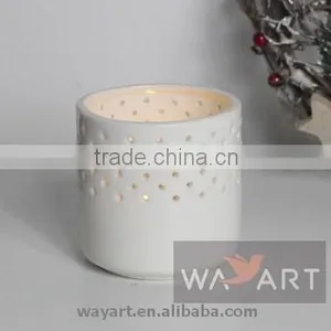 Nice Dotted White Candle Holder for Home Decoration thumbnail-1