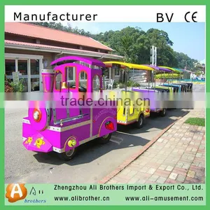 Newest Children Amusement Parks Electric Used Trackless Train for Sale thumbnail-1