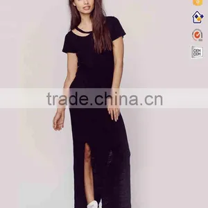 Women's Round Neck Short Sleeve Summer Maxi Dress thumbnail-1