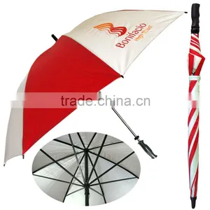 2016 Cheap Double Ribs Manual Open Sunshade Wind Resistant Promotional Umbrella thumbnail-2