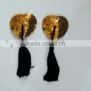 2016 Gold Heart Tessel Beauty Girl Nipple Cover thumbnail-1