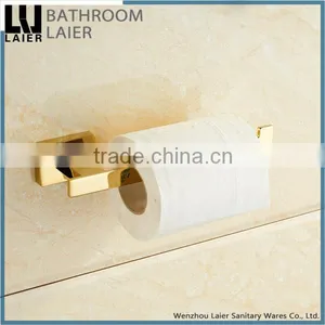 Simple Buy From China Zinc Alloy Gold Finishing Bathroom Accessories Wall Mounted Toilet Paper Holder thumbnail-1