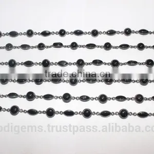 Black Onyx Marquise Bezel Setting Chains thumbnail-3