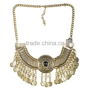 Trendy Vintage Alloy Tassels Coin Necklace thumbnail-4