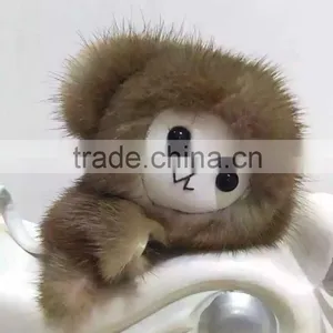 Wholesale Colorful Little Monkey Mink Fur Key Chain thumbnail-5