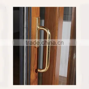 Exterior Large Toughened Glass Aluminum and Wood Sliding Door thumbnail-5