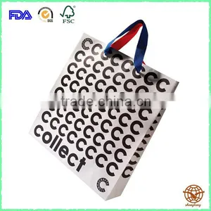 Fast Delivery Custom Printed Shopping Paper Bag With Rope Handle thumbnail-1