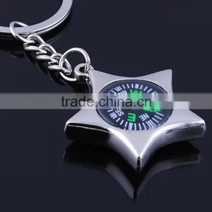 SODIAL(R) Metal Rudder Compass Key Chain Ring Keychain Keyring Fashion Men thumbnail-1
