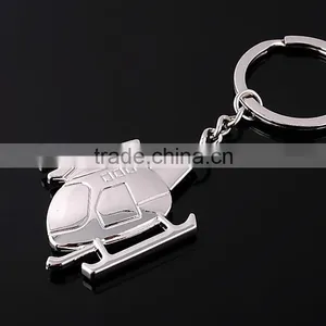Wholesale Plain Shape Airplane Metak Key Chains Business Gift Metal Airplane Key Rings thumbnail-2