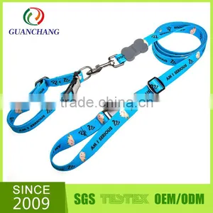 China Factory Custom Print Logo Nylon Dog Collar and Leash thumbnail-1